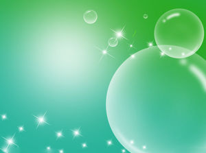 Transparent blisters starry water grass PPT background picture