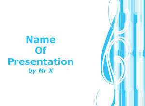 Treble Clef Biru Latar Belakang powerpoint template yang