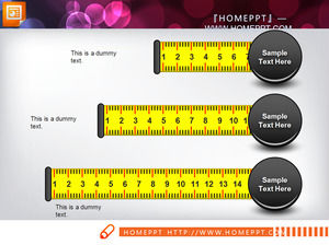 Tri-color cristallo tubo Side-by-Side Chart Slide
