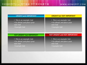 اثنين من رائعة أربعة ألوان المواد مربع النص PPT تحميل