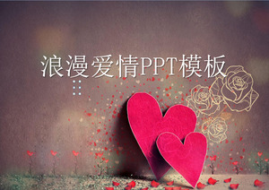 Two love each other rely on the background of love PowerPoint template download