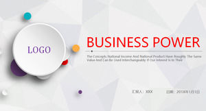 Download gratuito di modello PPT business micro-stereo universale a colori, download di modelli PPT micro-stereo