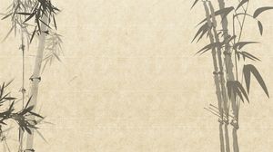 Bambus-PPT-Hintergrundbild der chinesischen Art der Weinlese