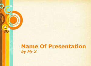 Círculos Vintage plantilla de PowerPoint Antecedentes