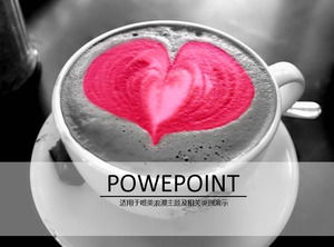 Warm love coffee ppt business template