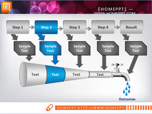 Water pipe faucet background Slide flow chart material download