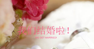 We are married to the wedding ring background PPT template