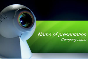 PPT plantilla de tecnología electrónica de webcam