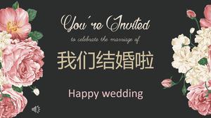 Wedding flash special effects animation PPT template