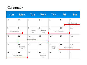 Календарный план работы PPT материал шаблона
