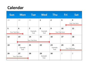 Material de plantilla de PPT calendario de arreglo de trabajo