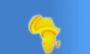 เหลืองแอฟริกาทวีป PowerPoint แม่แบบ