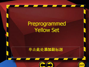 Kartu presentasi kuning Powerpoint Templates