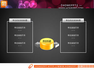 Yellow integrated relationship PPT chart download