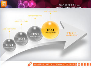 Yellow set of slide chart template package download